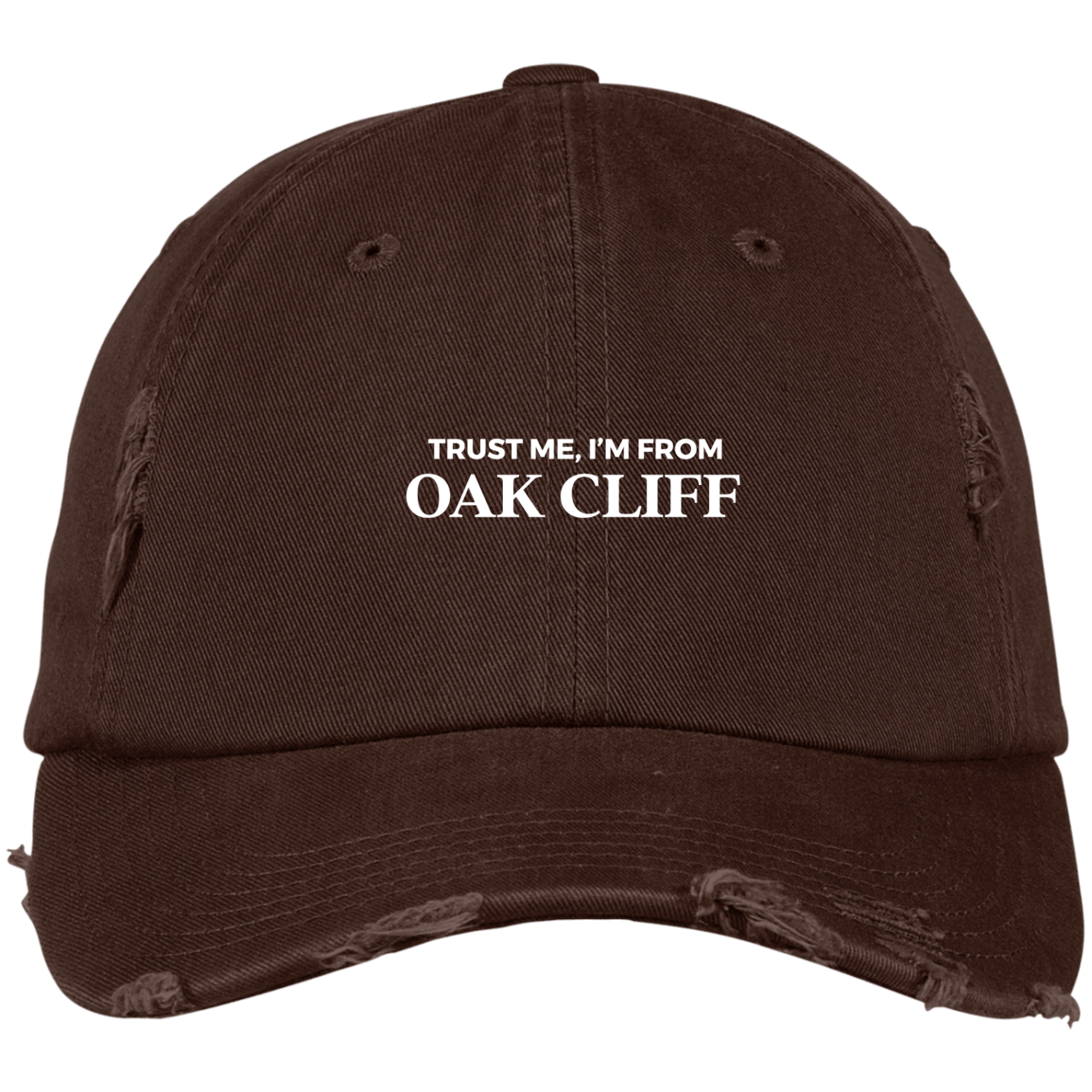 #oakcliff "Trust Me" Distressed Dad Cap