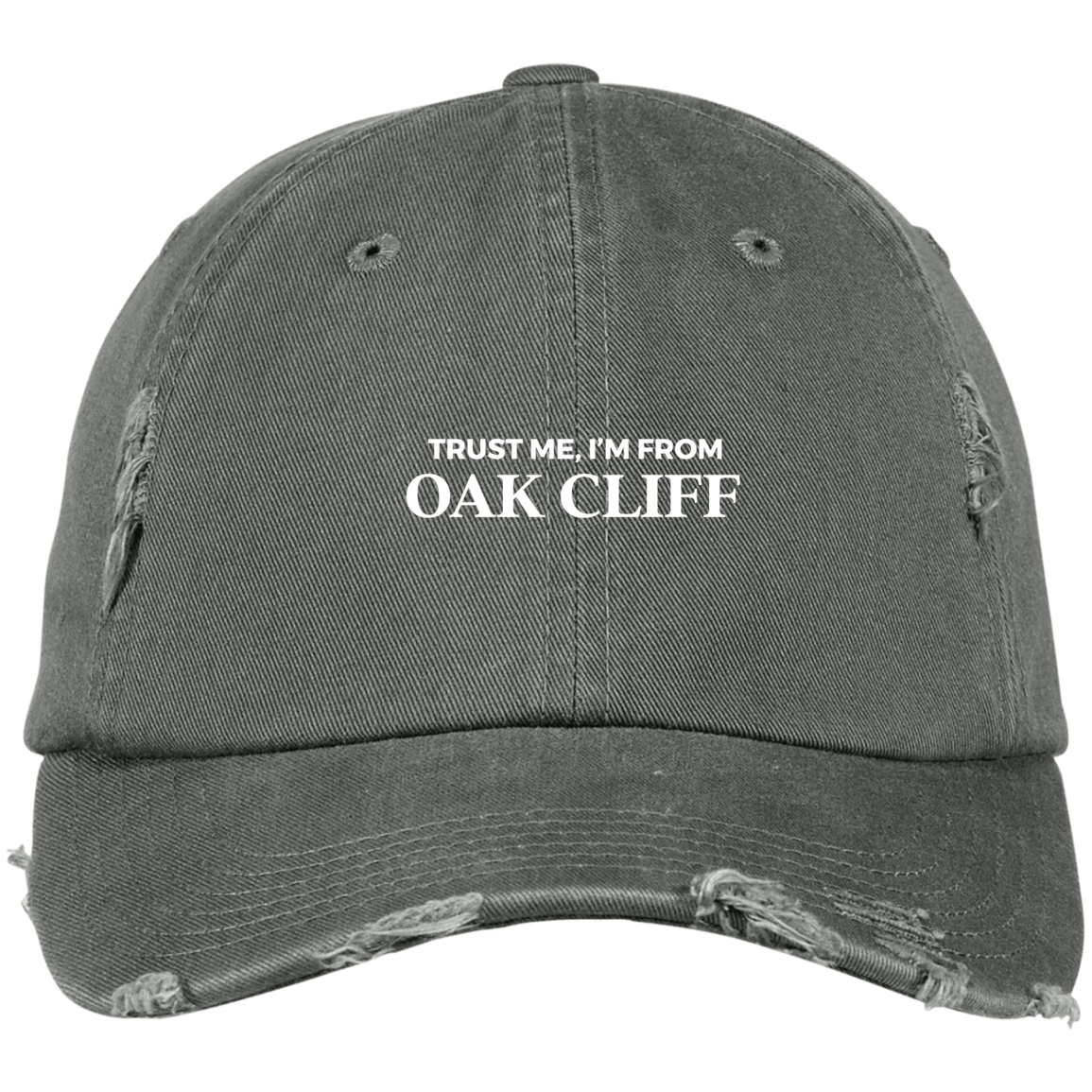 #oakcliff "Trust Me" Distressed Dad Cap