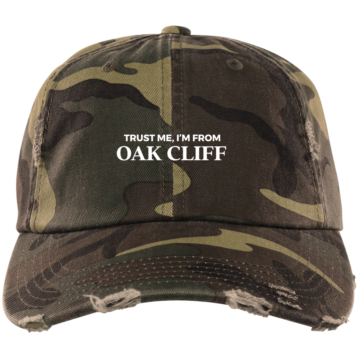 #oakcliff "Trust Me" Distressed Dad Cap