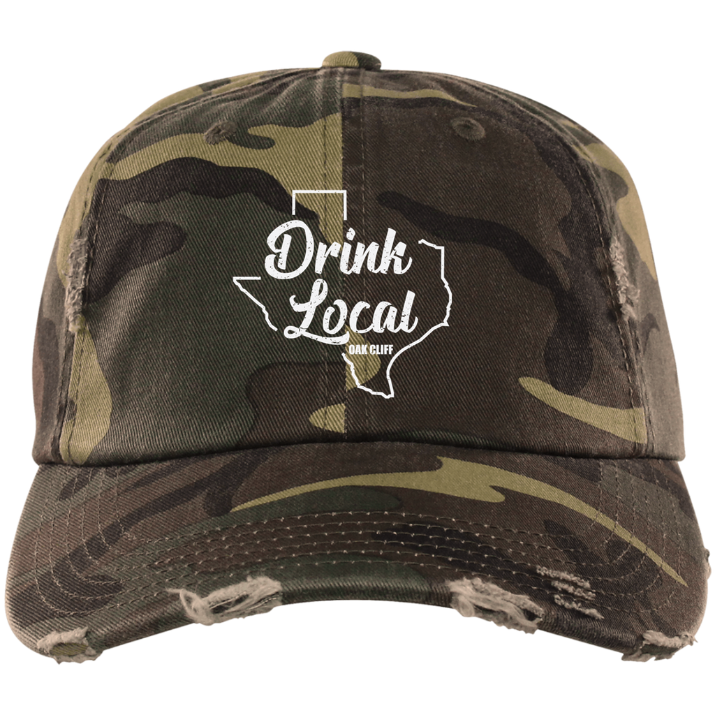 #oakcliff "Drink Local" Distressed Dad Cap